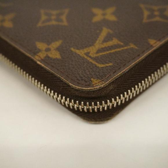 LOUIS VUITTON Long Wallet Monogram Zippy M60017 Brown Men's Women's - Picture 6 of 10